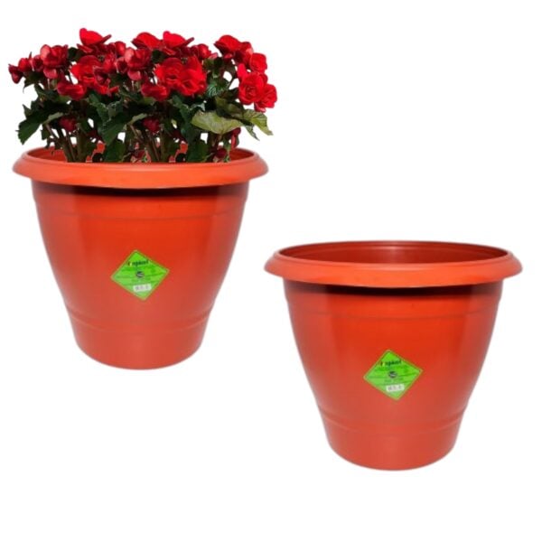 VASO REDONDO GRANDE 15LTS TERRACOTA (12PÇS)-INPLAST