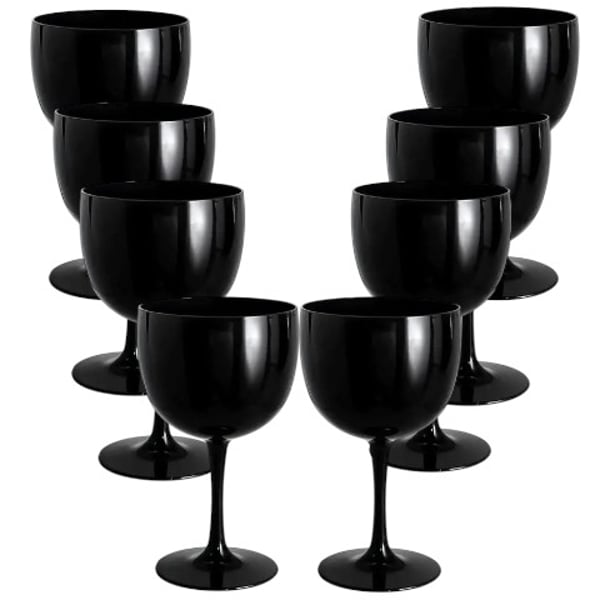 TAÇA GIN 500ML PRETO (12PÇS)-OLDANIPLAST