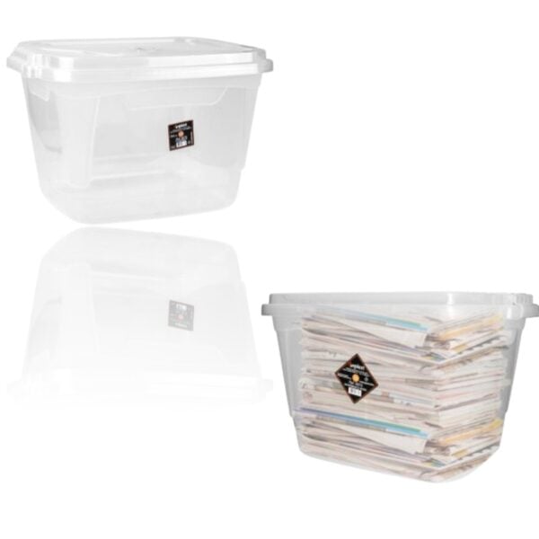 CAIXA ORGANIZADORA RETANGULAR 17LTS MULTIUSO C/TRAVA (12PÇS)-INPLAST