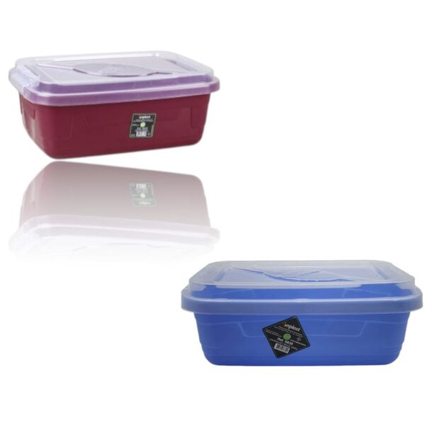 CAIXA ORGANIZADORA RETANGULAR AQUARELA 5LTS C/TRAVA (12PÇS)-INPLAST