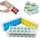 FORMA DE GELO PLASTICO E SILICONE (12PÇS)-TOP ÚTIL