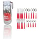JG DE TALHERES INOX VERMELHO 25PÇS C/JARRA DE VIDRO (3PÇS)-LET ÚTIL