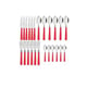 JG DE TALHERES INOX VERMELHO 25PÇS C/JARRA DE VIDRO (3PÇS)-LET ÚTIL