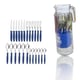 JG DE TALHERES INOX AZUL 25PÇS C/JARRA DE VIDRO (3PÇS)-LET ÚTIL