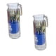 JG DE TALHERES INOX AZUL 25PÇS C/JARRA DE VIDRO (3PÇS)-LET ÚTIL