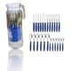 JG DE TALHERES INOX AZUL 25PÇS C/JARRA DE VIDRO (3PÇS)-LET ÚTIL