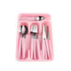 JG.TALHERES ROSA 24UN C/PORTA TALHER BERLIM (3PÇS)-INGA