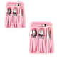 JG.TALHERES ROSA 24UN C/PORTA TALHER BERLIM (3PÇS)-INGA