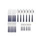 JG DE TALHERES AZUL MARINHO 25PÇS RIO C/PORTA TALHER BRANCO (3PÇS)-LET ÚTIL