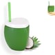 COPO COCO VERDE C/CANUDO 850ML (6PÇS)-INJETEMP