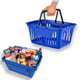 CESTA P/MERCADO AZUL C/ALÇA 21,4LTS (6PÇS)-PLASNEW
