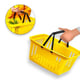 CESTA P/MERCADO AMARELA C/ALÇA 21,4LTS (6PÇS)-PLASNEW
