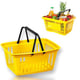 CESTA P/MERCADO AMARELA C/ALÇA 21,4LTS (6PÇS)-PLASNEW