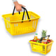 CESTA P/MERCADO AMARELA C/ALÇA 21,4LTS (6PÇS)-PLASNEW