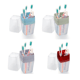 PORTA ESCOVAS E CREME DENTAL C/TAMPA (12PÇS)-PLÁSTICOS RAINHA