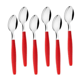 JOGO COLHERES RIO C/6PÇS VERMELHO (12PCT)-WELLMIX