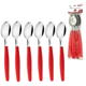 JOGO COLHERES RIO C/6PÇS VERMELHO (12PCT)-WELLMIX