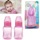 MINI MAMADEIRA RELEVO SILICONE 60ML ROSA (12PÇS)-NEW BABY