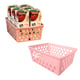 CESTO MULTIUSO EXTRA GRANDE RETANGULAR ALTO ROSA (12PÇS)-UNINJET