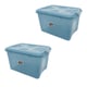 CAIXA ORGANIZADORA MULTIUSO 20LTS UP HOUSE AZUL (3PÇS)-UNINJET
