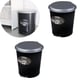 CESTO C/PEDAL 12LTS REDONDO PRETO (6PÇS)-UNINJET