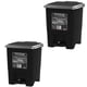 CESTO C/PEDAL 14LTS PRETO (6PÇS)-UNINJET