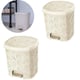 CESTO C/PEDAL 8LTS FLORAL PALHA (6PÇS)-UNINJET