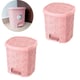 CESTO C/PEDAL 8LTS FLORAL ROSA (6PÇS)-UNINJET