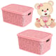 CESTO ORGANIZADOR 17LTS FLORAL ROSA (3PÇS)-UNINJET
