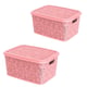 CESTO ORGANIZADOR 17LTS FLORAL ROSA (3PÇS)-UNINJET