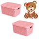 CESTO ORGANIZADOR 10LTS FLORAL ROSA (3PÇS)-UNINJET