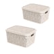 CESTO ORGANIZADOR 10LTS FLORAL PALHA (6PÇS)-UNINJET
