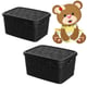 CESTO ORGANIZADOR 17LTS FLORAL PRETO (3PÇS)-UNINJET