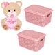 CESTO ORGANIZADOR 5,5LTS FLORAL ROSA (3PÇS)-UNINJET
