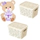 CESTO ORGANIZADOR 5,5LTS FLORAL PALHA (3PÇS)-UNINJET