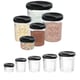 KIT C/5 POTES DE ROSCA MANTIMENTOS PRETO (3KITS)-UNINJET