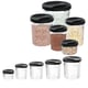 KIT C/5 POTES DE ROSCA MANTIMENTOS PRETO (3KITS)-UNINJET