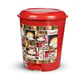 LIXEIRA REDONDA 12LTS DECOUPAGE (6PÇS)-RAE PLÁSTICOS