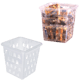 CESTO MULTIUSO PEQUENO QUADRADO TRANSPARENTE (12PÇS)-UNINJET