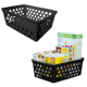 CESTO MULTIUSO EXTRA GRANDE RETANGULAR ALTO PRETO (12PÇS)-UNINJET