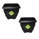 VASO QUADRADO MÉDIO 5,5LTS PRETO (24PÇS)-INPLAST