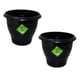 VASO REDONDO MÉDIO 5,5LTS PRETO (24PÇS)-INPLAST