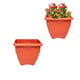 VASO QUADRADO PEQUENO 1LT TERRACOTA (24PÇS)-INPLAST