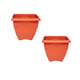 VASO QUADRADO PEQUENO 1LT TERRACOTA (24PÇS)-INPLAST