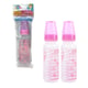 MAMADEIRA PLUS DECORADA 240ML CONVENCIONAL PVC ROSA (12PÇS)-NEW BABY