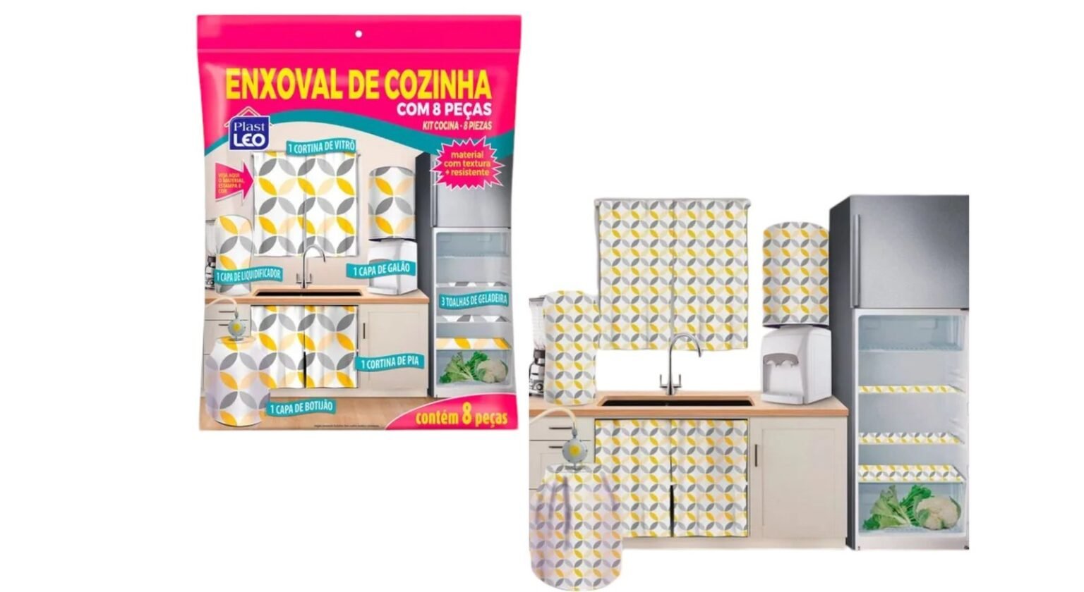 KIT ENXOVAL C/8PÇS POLIETILENO (6PÇS)-PLASTLEO[PTL909]
