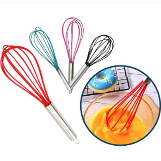 BATEDOR DE OVOS INOX SILICONE 25CM (24PÇS)-TOP ÚTIL - Imagem 3