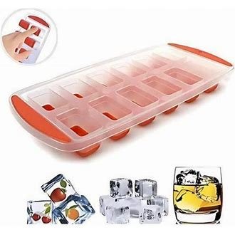 FORMA DE GELO PLASTICO E SILICONE (12PÇS)-TOP ÚTIL