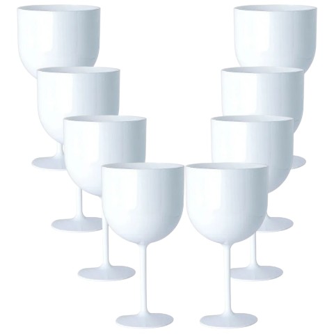 TAÇA GIN 500ML BRANCO (12PÇS)-OLDANIPLAST